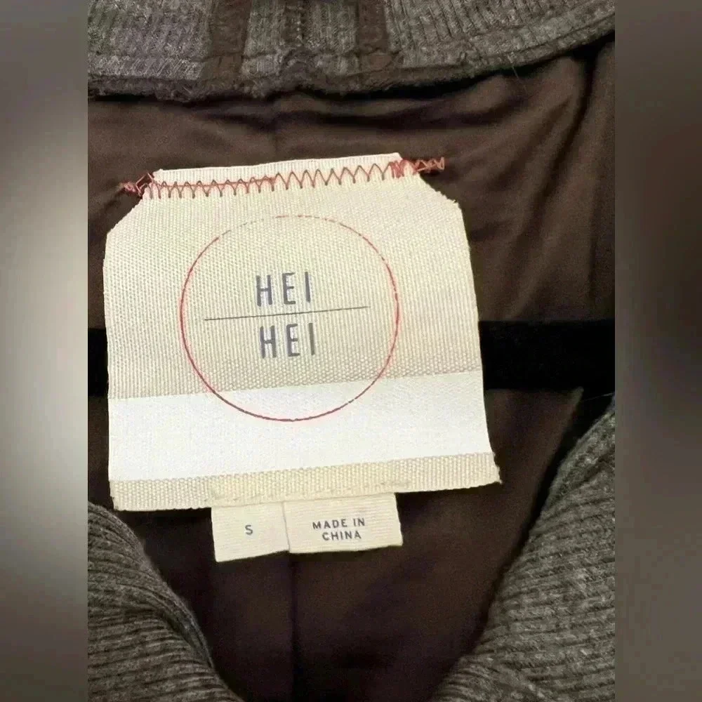 Anthropologie Hei Hei knit Layered Causeway Brown Vegan
Leather Jacket Sz‎ S - Picture 8 of 16